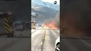 7 killed in fiery crash near Yellowstone National Park
