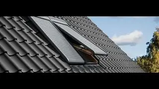 Установка рольставней VELUX на мансардное окно