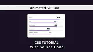 Animated Skills Bar Html and CSS | Progress Bar