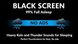 Gentle Night Rain 10 HOURS Rain Sounds for Sleeping - Dark Screen to Beat insomnia, Relax, Study