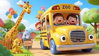 Wheels on the Bus Funny Zoo Trip 🚌😂 | Animal Sounds Adventure | Mixed English Nursery Rhymes