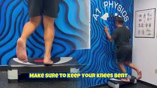 Single Leg Heel Raise   Knee Bent, Off Step