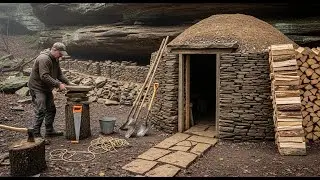 Bau eines geheimen und gemütlichen Unterschlupfs in einer Klippe | Überleben, Bushcraft