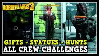 Borderlands 3 Guns, Love and Tentacles All Crew Challenges Locations (Gifts, Statues, Hunts)