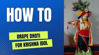 Draping Dhoti for Krishna Idol | Janmashtami Decoration ❣️🧿.  Bhajan@DhruvSwarnaOfficial
