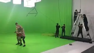 Justin Leeper Wire-Work Stunts: Waistlock Suplex for Commercial