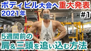 【大会への道#1】東京ノービスボディビル大会に向けてついに始動⁉︎ 5週間前の肩＆上腕三頭筋を追い込む方法です。