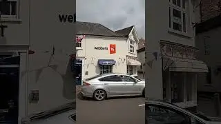Dulverton Somerset High street with the Knotman