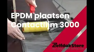 Stap 4.2 EPDM plaatsen d.m.v. contactlijm 3000