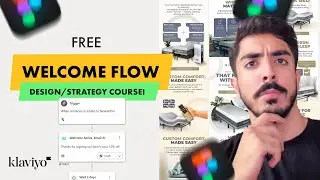 Watch me setup a full welcome flow for ecom brand | email marketing design free course figma klaviyo