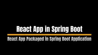 React App Packaged Inside Springboot #springboot #reactwithspringboot #springbootreact#reactjs#react