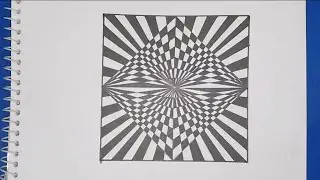 How To Draw Geometric Square Illusion❤️&zwj;🔥❤️&zwj;🔥 @adhrikcreations6090