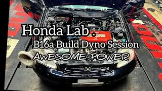 Honda Lab's B16a Dyno Session assisted by SRDmotorsports