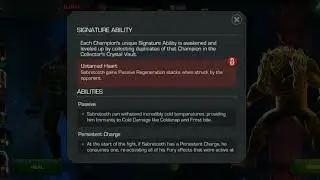 Uncollected vs Sabertooth ! Abilities shown