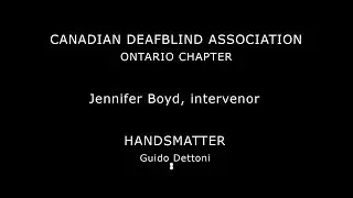 HANDSMATTER | Jennifer Boyd, Intervenor | CDBA ONTARIO