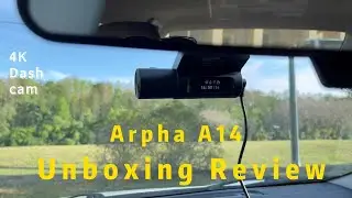 A14 WiFi 4K Dash Cam Front 3840x2160P UHD, Voice Control Dashcam for Cars | Unboxing Review Video