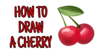 How to draw cherry 🍒 step by step (very easy) ||art video🎨