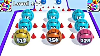 Ball Merge 2048 - All Levels Ball Gameplay Android, iOS ( Level 141 - 145 )
