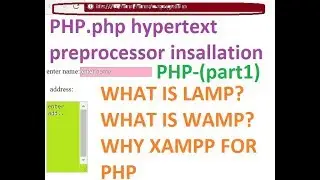 PHP:PHP HYPERTEXT PREPROCESSOR INTRODUCTION AND WAMP NSTALLATION