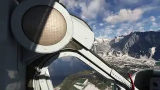 Flying in Switzerland (Departure in Gruyere LSGT)