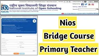 Nios Bridge Course Primary Teaching Certificate | Task Is Helping NIOS  #nios #exam #april 