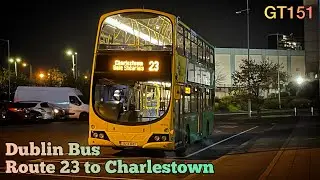 Dublin Bus | Route 23 (Merrion Square to Charlestown) | Full Route Visual | GT151 (132-D-11600)