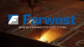 Farwest Steel Multi torch CNC flame cutting