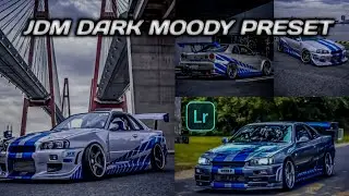 ​🖤 JDM DARK MOODY Preset Lightroom Mobile | Cinematic Car Photo Editing Tutorial 💙#lr 