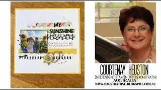 Let's Strip Scrapbook Page  using Stampin' Up! Designer Series Paper