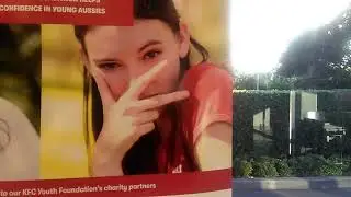 AT KFC with dad.  December 2018. Sydney