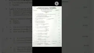 Bsc nursing 4th semester pharmacology, pathology & genetics question paper 2019(wbuhs)
