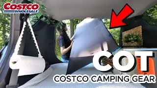 Costco Camping Gear Haul & SUV Cot Setup | NO BUILD SUV Car Camping