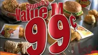 Brand New Church's Chicken 99 cent VALUE MENU commercial!!