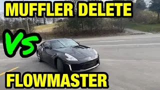 Nissan 370z 3.7L V6: MUFFLER DELETE Vs FLOWMASTER FLOW FX!
