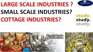 Know everything about large scale industries, small scale industries and cottage industries