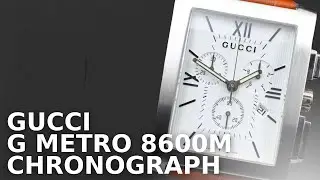Gucci G Metro 8600M Chronograph Date White Dial Quartz Men's Watch
