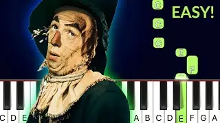If I Only Had A Brain - The Wizard Of Oz | EASY Piano Tutorial