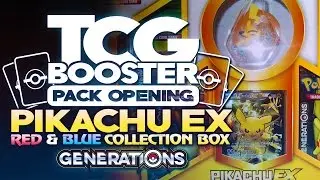 AMAZING Pikachu EX Red & Blue Collection Box Opening!!! (Pokemon Generations TCG Pack Opening)