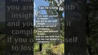 Tao Te Ching 23 -  Lao-tzu - Taoism - The Book of the Way and of Virtue - book in description