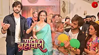 PATI BRAHMACHARI &bull; TODAY &bull;SURAJ Aka Ashish Celebrated 100 Episode CAKE CUTTING With REAL Wife & Isha