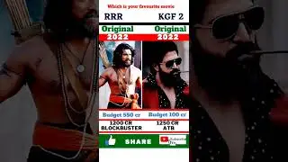KGF chapter 2 versus RRR movie comparison box office collection #shorts #viral #budget