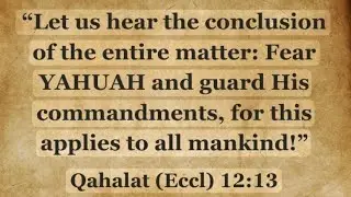 Yahs covenant with Israelites part 3