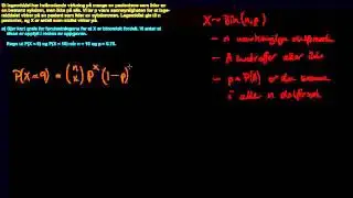 12a - Binomisk fordeling og P(X=x) (Statistikk)