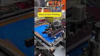 three colors printing production line work full #screenprinting #machine #glassprinting #screenprint