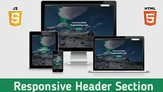 Create A Responsive Header Section Using Bootstrap 🔥🔥 #shorts