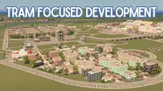 Trams, pedestrian roads and a unique town square | Cities Skylines Livestream Series