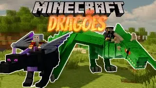 COMO MONTAR EM DRAGÕES NO MINECRAFT | Dragon Mounts Mod Tutorial