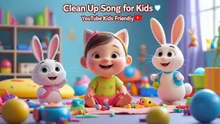 Clean Up Song for Toddlers 🧸 | Fun Learning with Cat & Bunny | Kids Cleanup Song #kidsvideos
