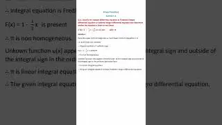 Integral Equations Classify  as fredholm or Volterra #math #class #mscmath #viral #shorts