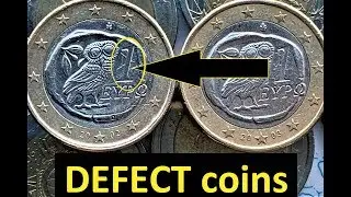 Greece 1 Euro 2002 2003 Defect coins RARE/2 Euro 2.000.000